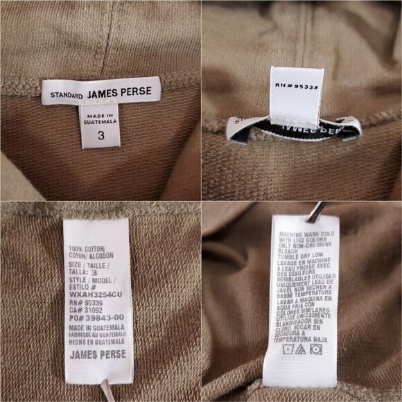 *READ* Standard James Perse Womens Hoodie Size 3 Joggers Size 2 Set Tan Comfort - Picture 5 of 12